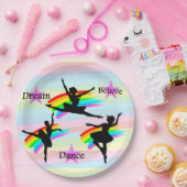 夢、達成、ダンサー信じの紙プレート ペーパープレート (パーティー)