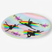 夢、達成、ダンサー信じの紙プレート ペーパープレート (アングル)