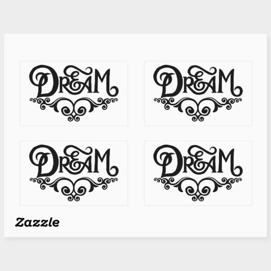 夢 長方形シール (シート)