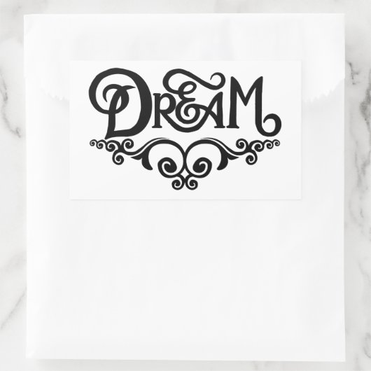 夢 長方形シール (バッグ)