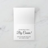 大いこパーソナライズされたの妊娠の発表 カード (内部)