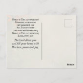 大いなる汝の忠実さ キリスト教賛美歌 花 ポストカード (裏面)