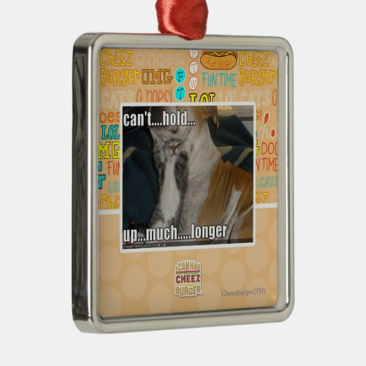 大いにより長く遅れることができません メタルオーナメント (右)