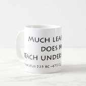 大いに学んで理解を教えません コーヒーマグカップ (正面左)