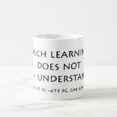 大いに学んで理解を教えません コーヒーマグカップ (中央)