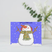 大いに雪が降りますありがとう(個人化して下さい) ポストカード (スタンド正面)