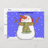 大いに雪が降りますありがとう(個人化して下さい) ポストカード (正面/裏面)