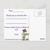 大いに雪が降りますありがとう(個人化して下さい) ポストカード (裏面)