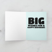 大おもしろいお尻女性ハッピーバースデーカード シーズンカード (内部)