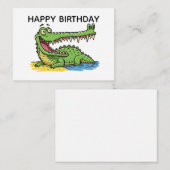 大おもしろいきなスマイル誕生日 ノートカード (正面/裏面)