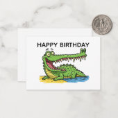 大おもしろいきなスマイル誕生日 ノートカード (正面/裏面インサイチュ)