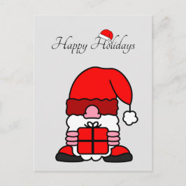 大おもしろいきな帽子をかぶったクリスマスユーモアを持つサンタクロース ポストカード