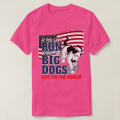 大おもしろいもし走犬がそばに居るのは無理だ Tシャツ (デザイン正面)