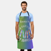 大おもしろいカラフルエプロン エプロン (着用した状態)