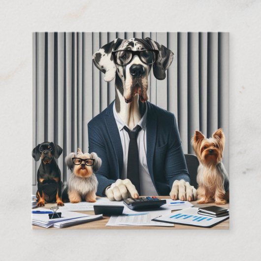 大おもしろいダン会計士 スクエア名刺 (正面)