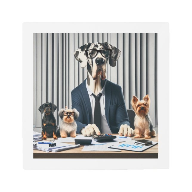 大おもしろいダン会計士 メタルプリント (正面)