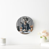 大おもしろいダン会計士 ラウンド壁時計 (ホーム)