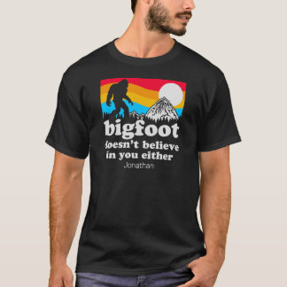 大おもしろいパーソナライズされた足は信じない Tシャツ