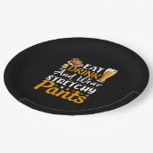 大おもしろい人の感食べ謝祭は言葉の芸術を飲む  ペーパープレート (アングル)