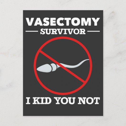 大おもしろい人の精管切除手術ことわざ ポストカード (正面)
