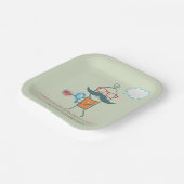 大おもしろい口ひげの細菌学者 ペーパープレート (傾斜あり)