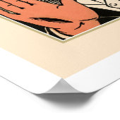 大おもしろい口ヴィンテージ飲み漫画 ポスター (角)