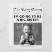 大おもしろい姉妹新聞妊娠 案内状 (正面)
