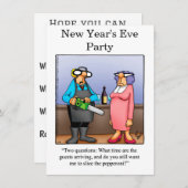 大おもしろい晦日パーティの招待状 招待状 (正面/裏面)