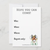 大おもしろい晦日パーティの招待状 招待状 (裏面)