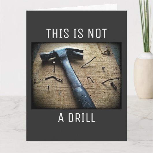 大おもしろい父の日"これはドリルではない"プン カード (正面)