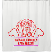 大おもしろい犬の声明 シャワーカーテン (正面)