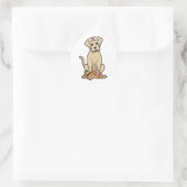 大おもしろい犬は寿司職人 ラウンドシール (バッグ)