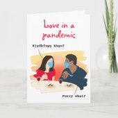 大おもしろい病の妊娠記念日の愛 カード (正面)