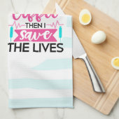 大おもしろい皮下針付ナースことわざ キッチンタオル (四つ折り)