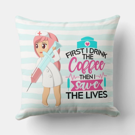 大おもしろい皮下針付ナースことわざ クッション (裏面)