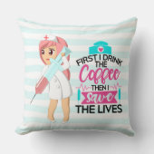 大おもしろい皮下針付ナースことわざ クッション (正面)