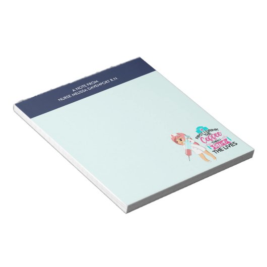 大おもしろい皮下針付ナースことわざ ノートパッド (アングル)