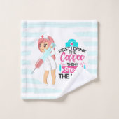 大おもしろい皮下針付ナースことわざ バスタオルセット (ウォッシュタオル)