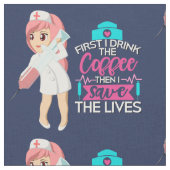 大おもしろい皮下針付ナースことわざ ファブリック (クローズアップ)