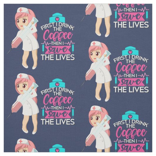 大おもしろい皮下針付ナースことわざ ファブリック (見本)