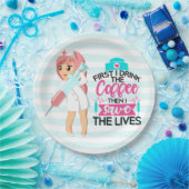 大おもしろい皮下針付ナースことわざ ペーパープレート (パーティー)