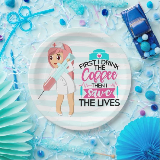 大おもしろい皮下針付ナースことわざ ペーパープレート (パーティー)
