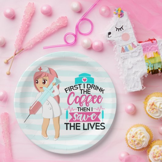大おもしろい皮下針付ナースことわざ ペーパープレート (パーティー)
