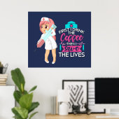 大おもしろい皮下針付ナースことわざ ポスター (ホームオフィス)