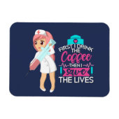 大おもしろい皮下針付ナースことわざ マグネット (横)