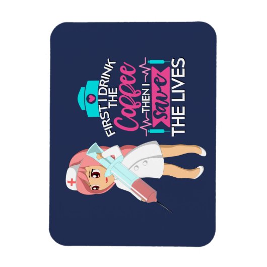 大おもしろい皮下針付ナースことわざ マグネット (縦)