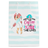 大おもしろい皮下針付ナースことわざ ミディアムペーパーバッグ (正面)