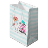 大おもしろい皮下針付ナースことわざ ミディアムペーパーバッグ (正面アングル)