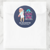 大おもしろい皮下針付ナースことわざ ラウンドシール (バッグ)