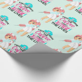 大おもしろい皮下針付ナースことわざ ラッピングペーパー (角)